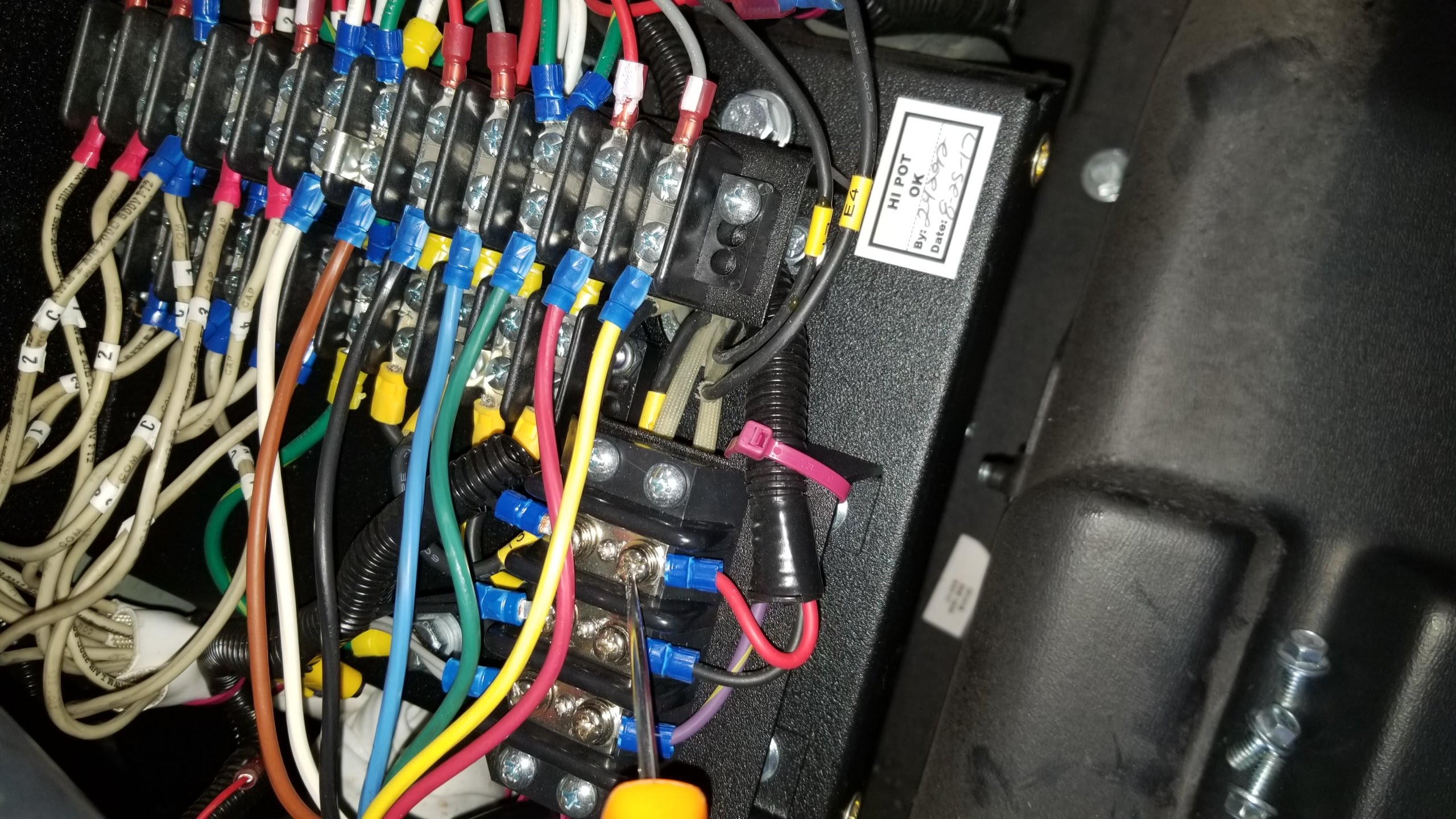 Terminal block and custom vehicle wiring