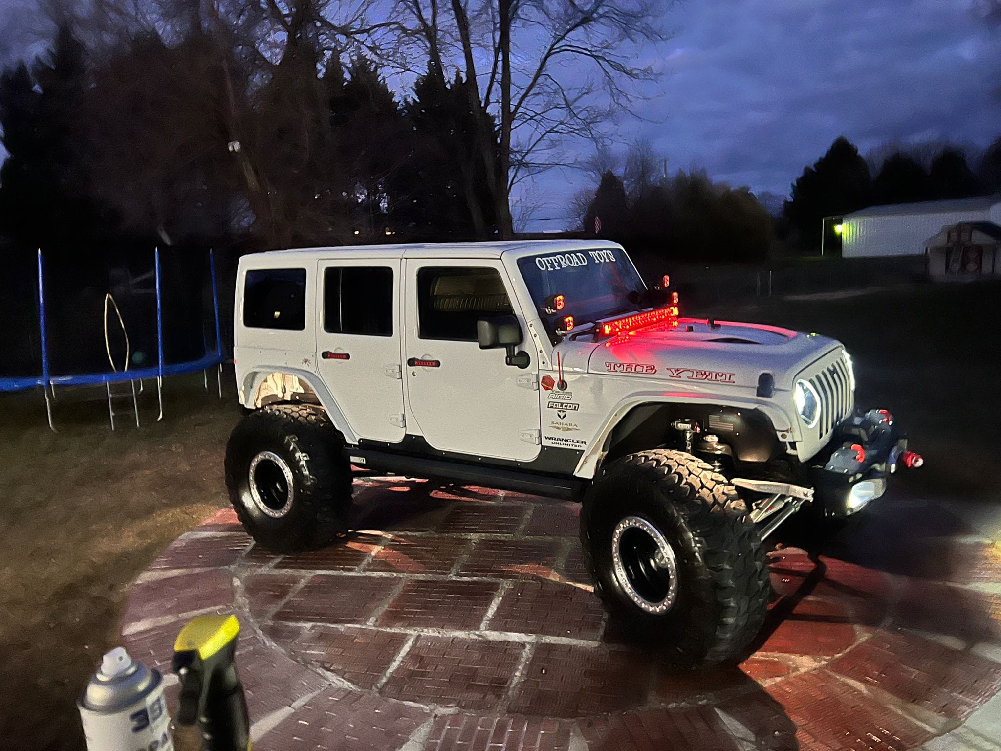Jeep Wrangler front lighting project view