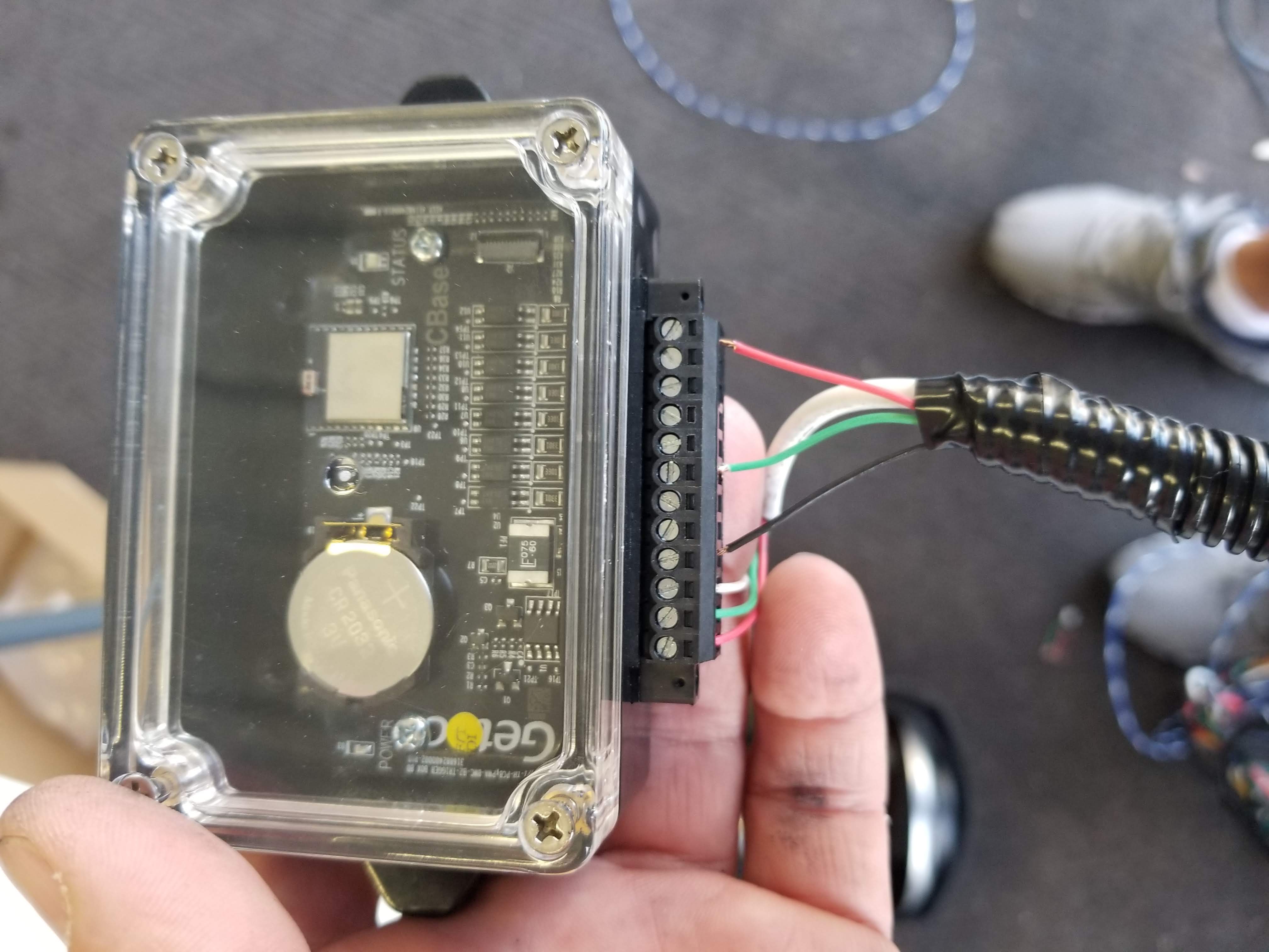 Completed telematics and wiring integration detail
